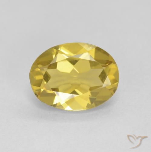 1.68ct Naturale Oro chiaro Berillo, Ovale, VVS