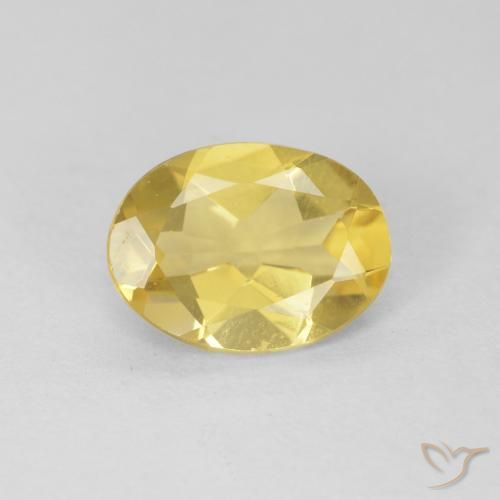 1.35ct Naturale Giallo dorato chiaro Berillo, Ovale, VVS
