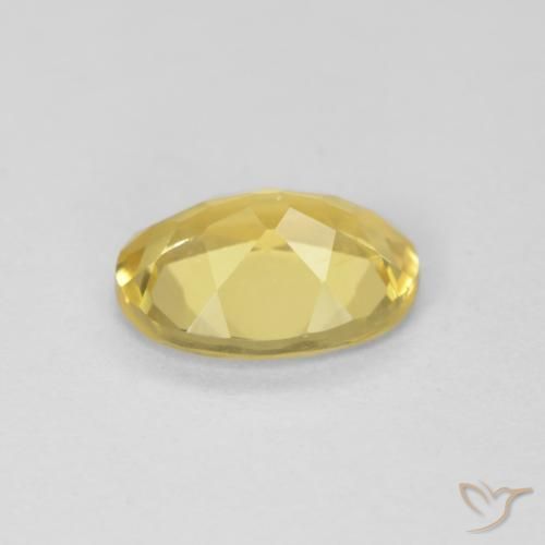 Berillo Giallo dorato chiaro naturale da 1.35 ct, Ovale, VVS