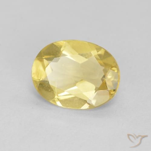 Berillo Giallo chiaro naturale da 1.58 ct, Ovale, VVS