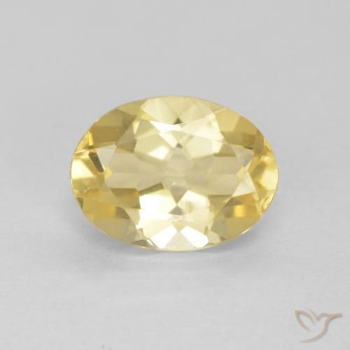 1.74ct Naturale Giallo chiaro Berillo, Ovale, VVS
