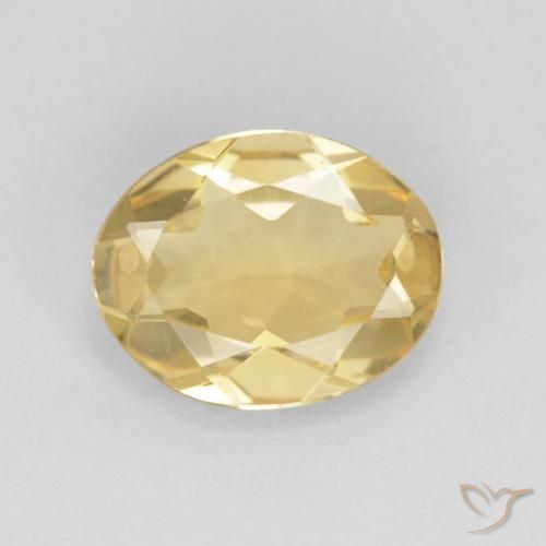 1.83ct Naturale Giallo dorato chiaro Berillo, Ovale, VVS