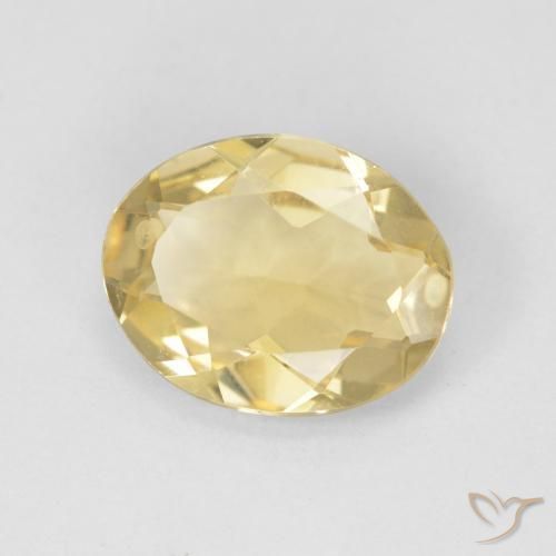 Berillo Giallo dorato chiaro naturale da 1.83 ct, Ovale, VVS