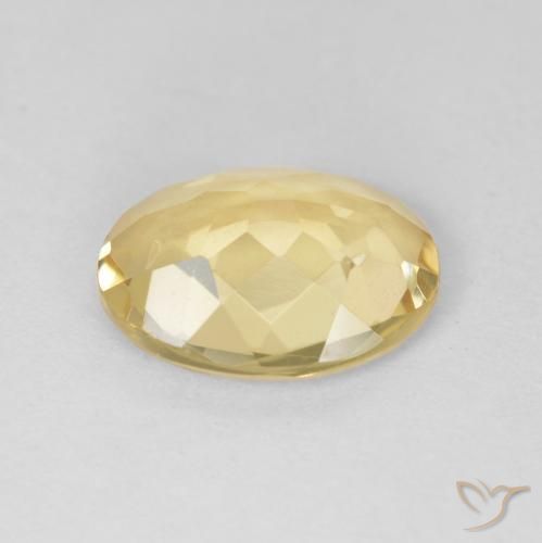 Berillo Giallo dorato chiaro naturale da 1.83 ct, Ovale, VVS