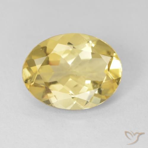 2.21ct Naturale Giallo chiaro Berillo, Ovale, VVS