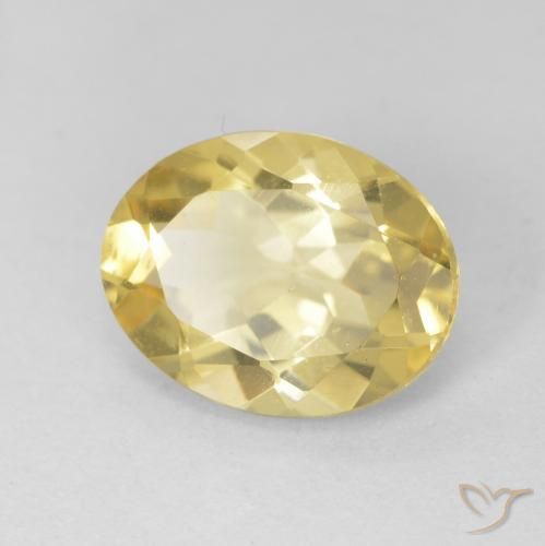 Berillo Giallo chiaro naturale da 2.21 ct, Ovale, VVS