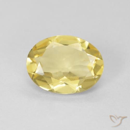 1.54ct Naturale Giallo dorato chiaro Berillo, Ovale, VVS