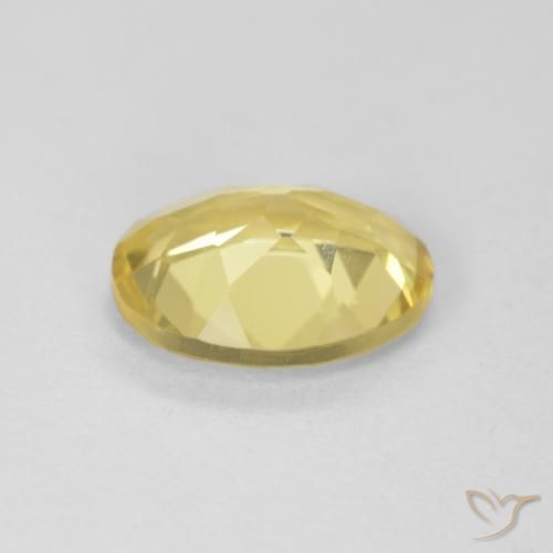 Berillo Giallo dorato chiaro naturale da 1.54 ct, Ovale, VVS