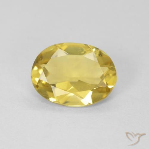 1.33ct Naturale Giallo chiaro Berillo, Ovale, VVS