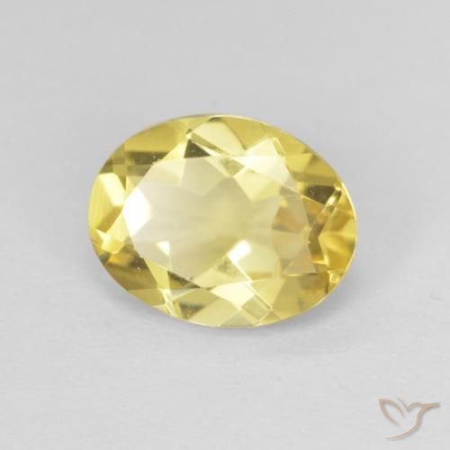 Berillo Giallo chiaro naturale da 1.76 ct, Ovale, VVS