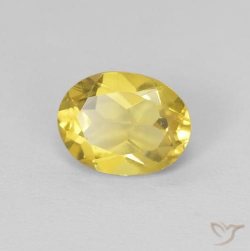 Berillo Giallo miele chiaro naturale da 1.32 ct, Ovale, VVS