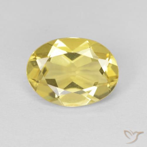 1.74ct Naturale Giallo miele chiaro Berillo, Ovale, VVS