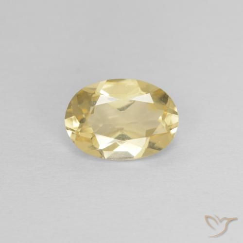 0.69ct Naturale Giallo dorato chiaro Berillo, Ovale, VVS