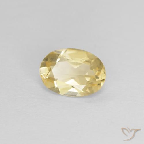 Berillo Giallo dorato chiaro naturale da 0.69 ct, Ovale, VVS
