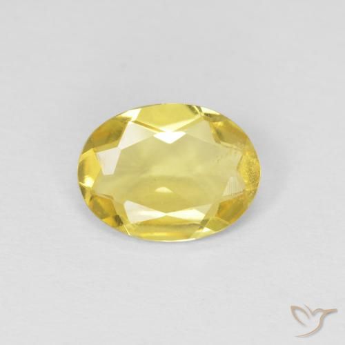 0.92ct Naturale Giallo miele chiaro Berillo, Ovale, VS