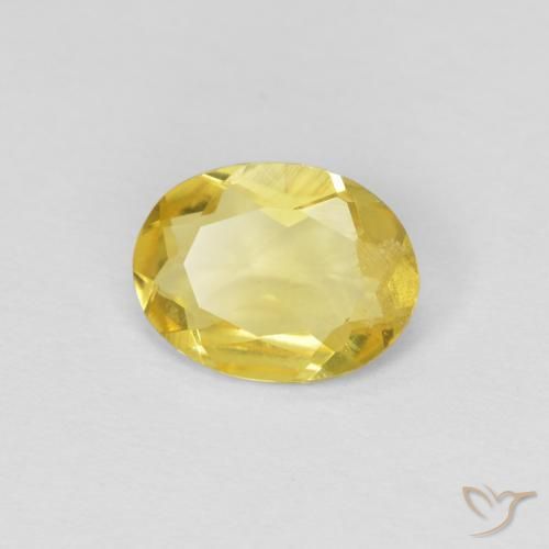 Berillo Giallo miele chiaro naturale da 0.92 ct, Ovale, VS