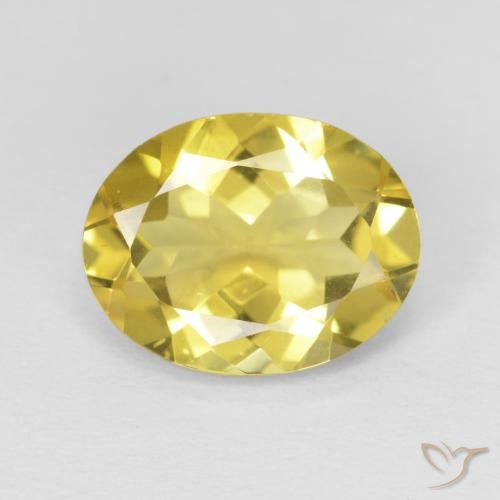 2.04ct Naturale Giallo terroso Berillo, Ovale, VS
