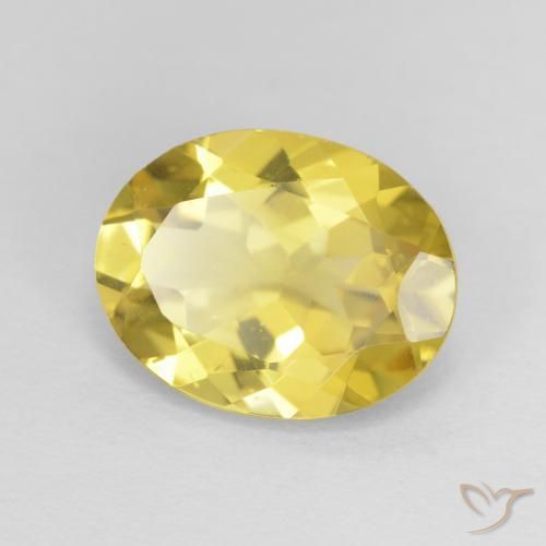 Berillo Giallo terroso naturale da 2.04 ct, Ovale, VS