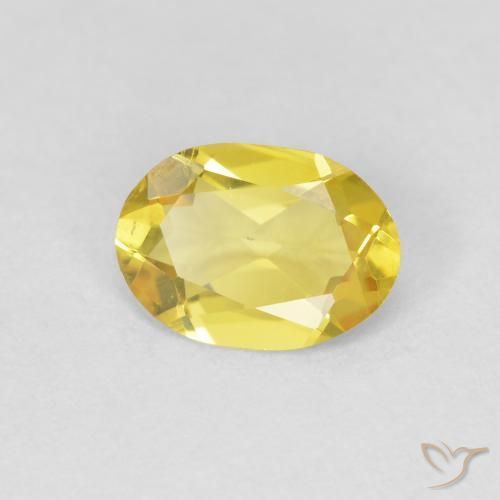 Berillo Giallo Toscana naturale da 0.87 ct, Ovale, VVS-VS