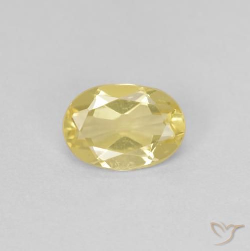 0.64ct Naturale Giallo dorato chiaro Berillo, Ovale, VVS-VS
