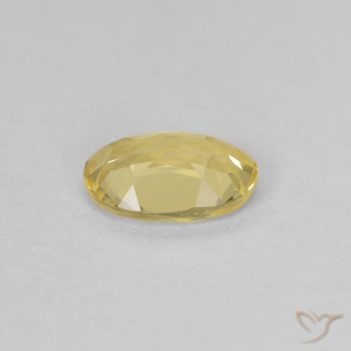 Berillo Giallo dorato chiaro naturale da 0.64 ct, Ovale, VVS-VS