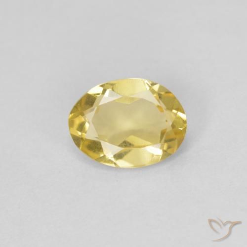 0.65ct Naturale Giallo dorato chiaro Berillo, Ovale, VVS-VS