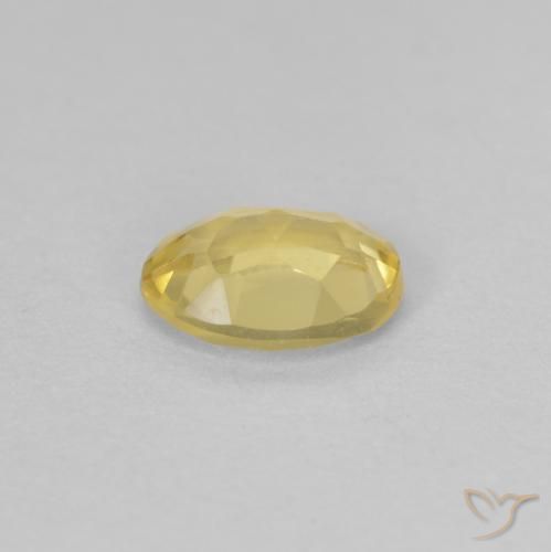 Berillo Giallo dorato chiaro naturale da 0.65 ct, Ovale, VVS-VS