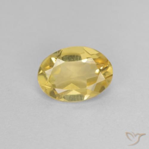 0.73ct Naturale Giallo dorato chiaro Berillo, Ovale, VVS-VS