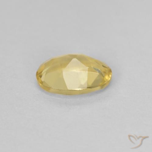Berillo Giallo dorato chiaro naturale da 0.73 ct, Ovale, VVS-VS