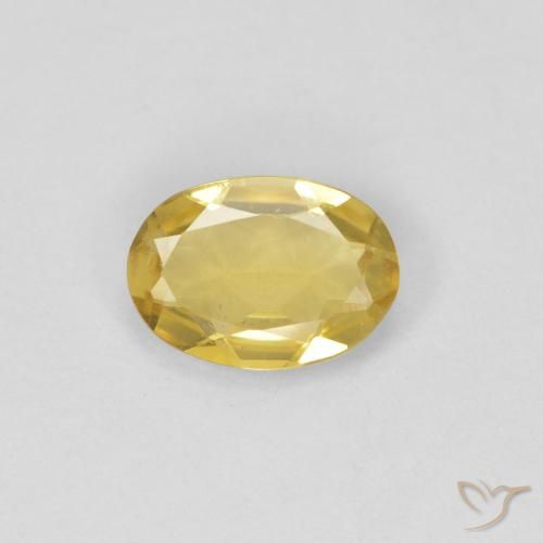 0.52ct Naturale Giallo dorato chiaro Berillo, Ovale, VVS-VS