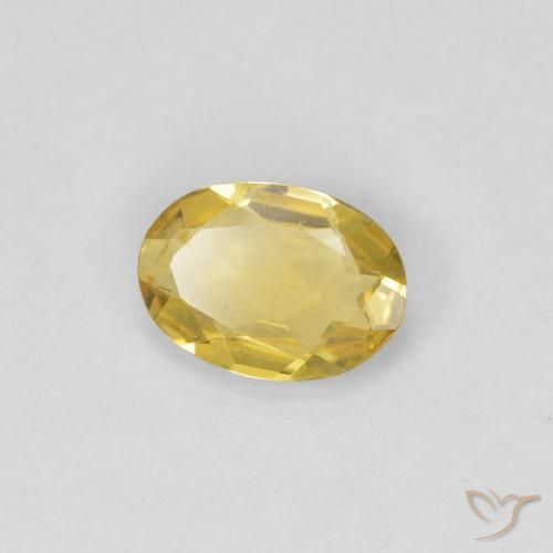 Berillo Giallo dorato chiaro naturale da 0.52 ct, Ovale, VVS-VS