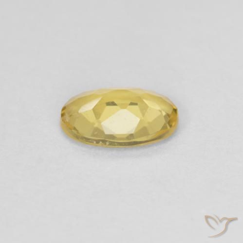 Berillo Giallo dorato chiaro naturale da 0.52 ct, Ovale, VVS-VS