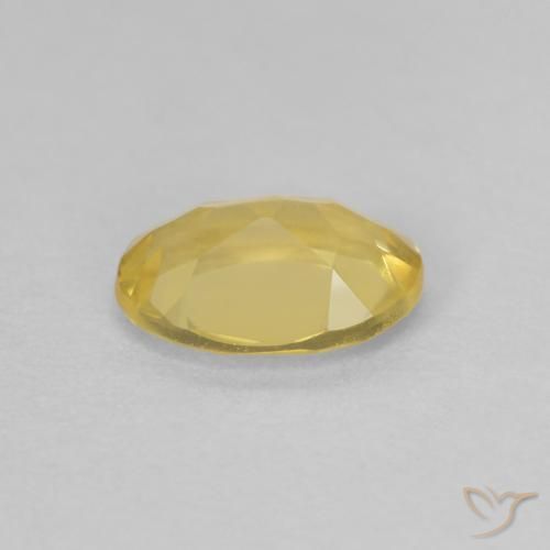 Berillo Giallo chiaro naturale da 0.98 ct, Ovale, VVS-VS