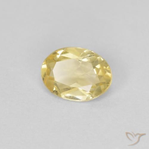 Berillo Oro chiaro naturale da 0.62 ct, Ovale, VVS-VS