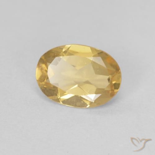 Berillo Dorato chiaro naturale da 0.89 ct, Ovale, VVS-VS