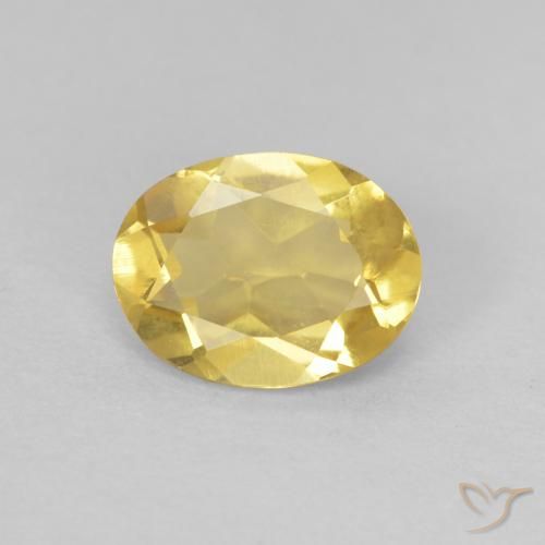 1.07ct Naturale Giallo dorato chiaro Berillo, Ovale, VVS-VS