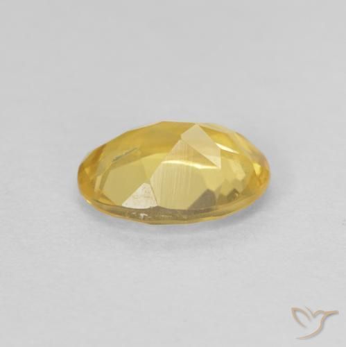 Berillo Giallo dorato chiaro naturale da 1.07 ct, Ovale, VVS-VS