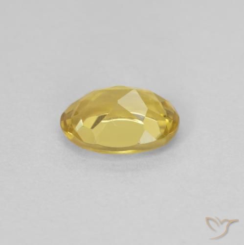 Berillo Giallo chiaro naturale da 0.74 ct, Ovale, VVS-VS