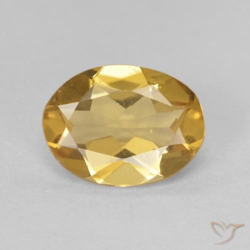 1.56ct Naturale Medium Light-Gold Berillo, Ovale, VVS-VS