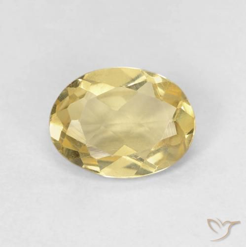 1.04ct Naturale Giallo caldo Berillo, Ovale, VVS-VS