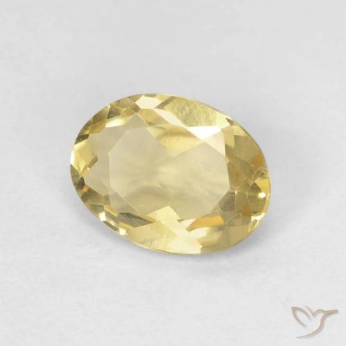 Berillo Giallo caldo naturale da 1.04 ct, Ovale, VVS-VS
