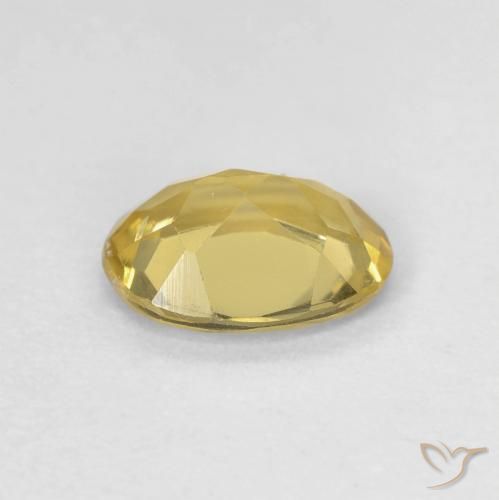 Berillo Giallo di Digione naturale da 0.98 ct, Ovale, VVS-VS