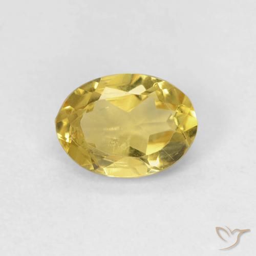 0.73ct Naturale Giallo terroso Berillo, Ovale, VS