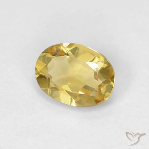 Berillo Giallo reale naturale da 0.72 ct, Ovale, VS