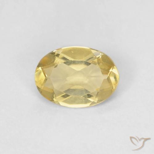 0.66ct Naturale Giallo Digione chiaro Berillo, Ovale, VVS-VS