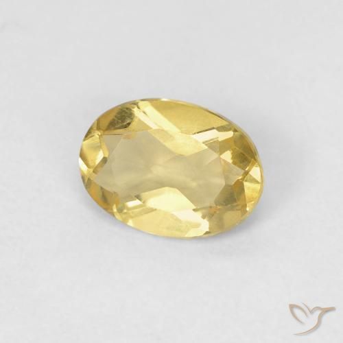 Berillo Giallo Digione chiaro naturale da 0.66 ct, Ovale, VVS-VS