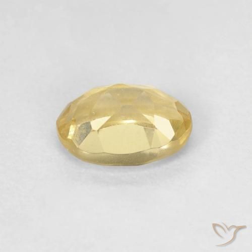 Berillo Giallo chiaro naturale da 0.80 ct, Ovale, VVS-VS