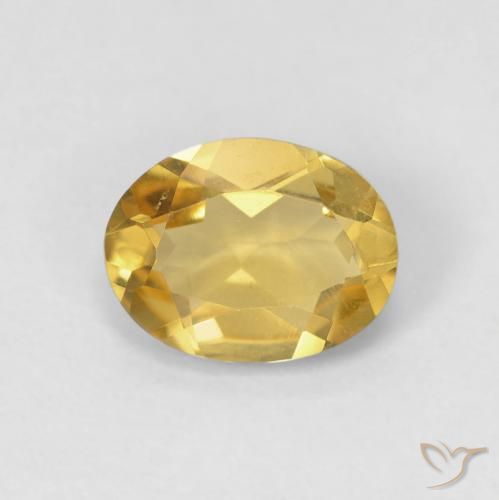 1.18ct Naturale Giallo reale Berillo, Ovale, VVS-VS