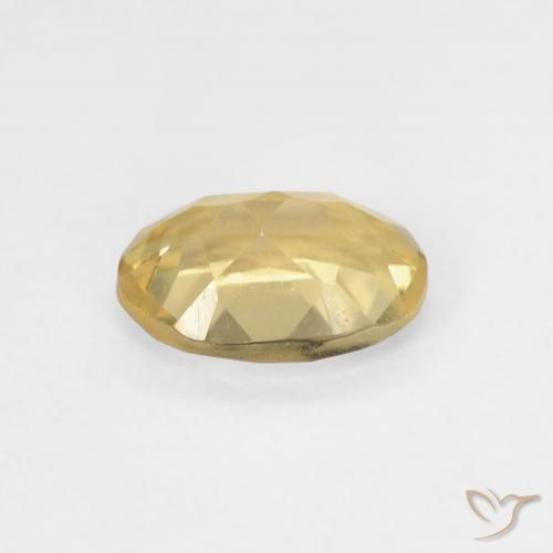 Berillo Giallo terroso naturale da 0.80 ct, Ovale, VVS-VS