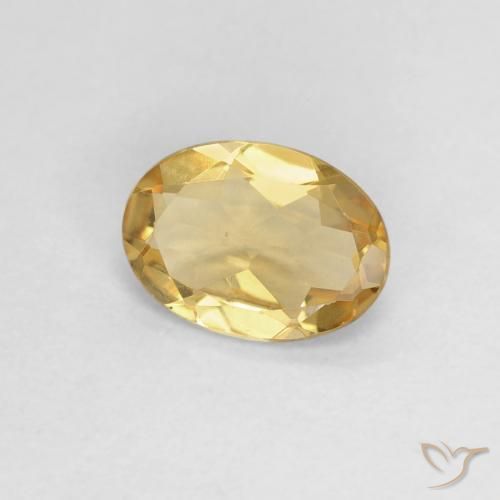 Berillo Giallo caldo naturale da 0.59 ct, Ovale, VVS-VS
